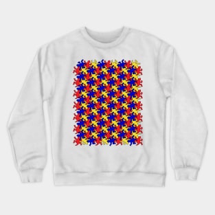 Escher Reptiles Primary Colors Crewneck Sweatshirt